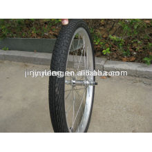 Roda de bicicleta pneumática de borracha de liga de aço carbono de 12/14 polegadas